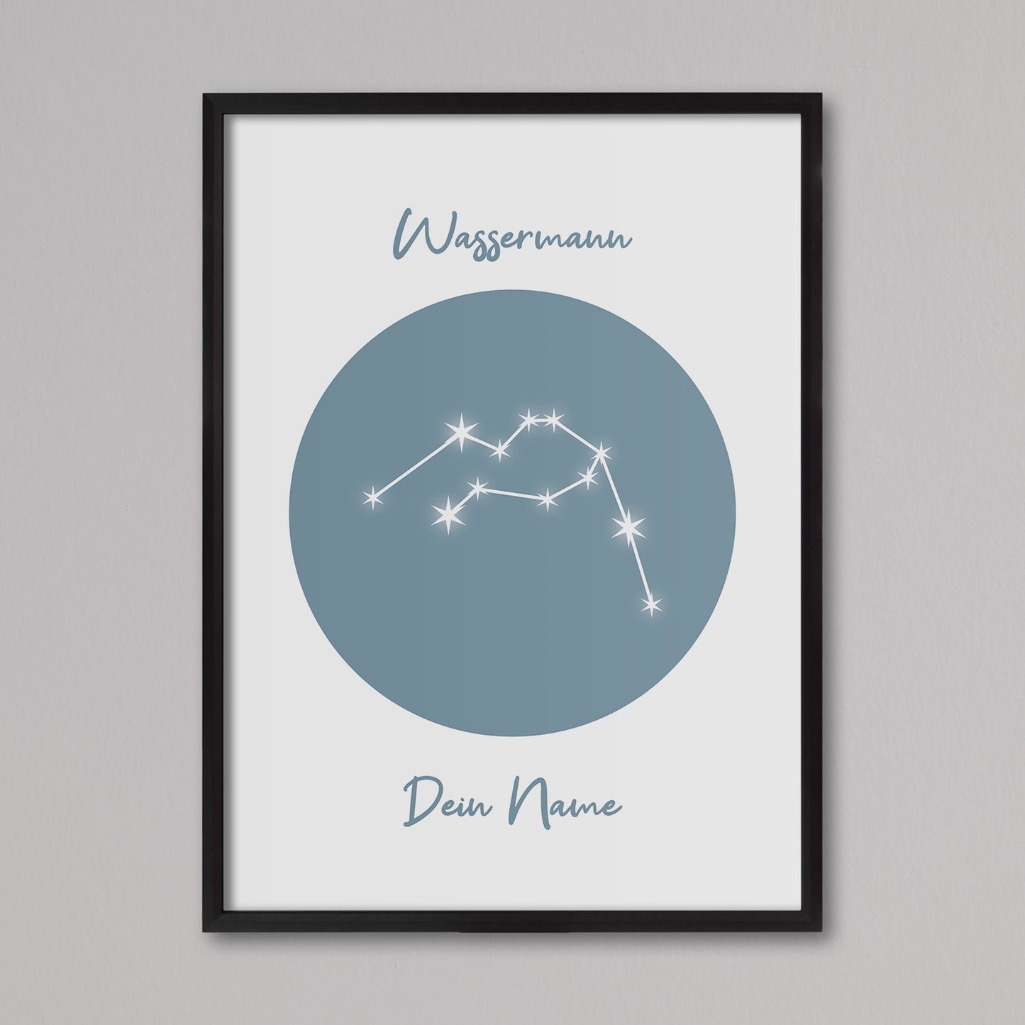 Postiful Poster Personalisiertes Sternzeichen Wassermann | –